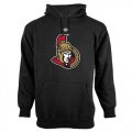 Wholesale Cheap Ottawa Senators Old Time Hockey Big Logo with Crest Pullover Hoodie Black