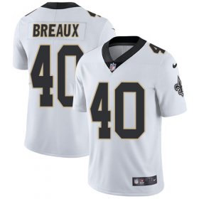 Wholesale Cheap Nike Saints #40 Delvin Breaux White Men\'s Stitched NFL Vapor Untouchable Limited Jersey