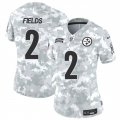 Cheap Women's Pittsburgh Steelers #2 Justin Fields 2024 F.U.S.E Arctic Camo Salute To Service Limited Stitched Football Jersey(Run Small)