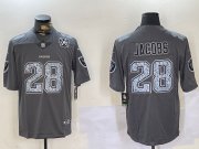 Cheap Men's Las Vegas Raiders #28 Josh Jacobs Grey Limited Stitched Jersey