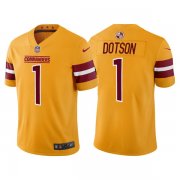 Wholesale Cheap Men's Washington Commanders #1 Jahan Dotson Gold Vapor Untouchable Stitched Football Jersey