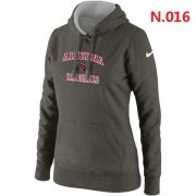 Wholesale Cheap Women's Nike Arizona Cardinals Heart & Soul Pullover Hoodie Grey