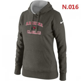 Wholesale Cheap Women\'s Nike Arizona Cardinals Heart & Soul Pullover Hoodie Grey