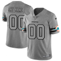 Wholesale Cheap Miami Dolphins Custom Men's Nike Gray Gridiron II Vapor Untouchable Limited NFL Jersey