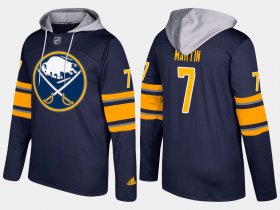 Wholesale Cheap Sabres #7 Rick Martin Blue Name And Number Hoodie