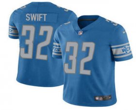 Wholesale Cheap Men\'s Detroit Lions #32 DAndre Swift 2021 Blue Vapor Untouchable Limited Stitched Jersey