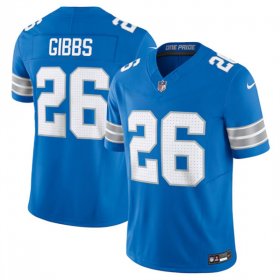 Cheap Men\'s Detroit Lions #26 Jahmyr Gibbs Blue 2024 F.U.S.E. Vapor Limited Stitched Jersey