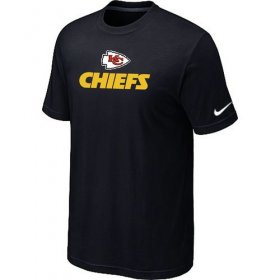 Wholesale Cheap Nike Kansas City Chiefs Authentic Logo NFL T-Shirt Black