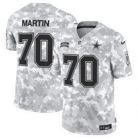 Men\'s Dallas Cowboys #70 Zack Martin 2024 F.U.S.E Arctic Camo Salute To Service Limited Stitched Football Jersey