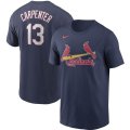 Wholesale Cheap St. Louis Cardinals #13 Matt Carpenter Nike Name & Number T-Shirt Navy