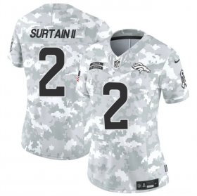 Cheap Women\'s Denver Broncos #2 Patrick Surtain II 2024 F.U.S.E Arctic Camo Salute To Service Limited Stitched Jersey(Run Small)