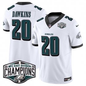 Cheap Men\'s Philadelphia Eagles #20 Brian Dawkins White 2024 New NFC East Champions F.U.S.E. Vapor Untouchable Limited Stitched Football Jersey