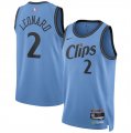 Cheap Men's Los Angeles Clippers #2 Kawhi Leonard Light Blue 2024-25 CityEdition Stitched Jersey