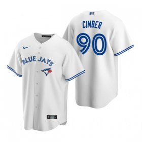 Cheap Mens Toronto Blue Jays #90 Adam Cimber Nike White Home Cool Base Jersey