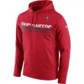 Wholesale Cheap Men's Tampa Bay Buccaneers Nike Sideline Circuit Red Pullover Hoodie