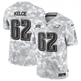 Men\'s Philadelphia Eagles #62 Jason Kelce 2024 F.U.S.E Arctic Camo Salute To Service Limited Stitched Football Jersey