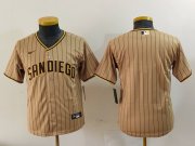 Cheap Youth San Diego Padres Blank Tan 2023 Cool Base Stitched Jersey