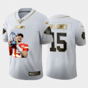 Cheap Kansas City Chiefs #15 Patrick Mahomes Nike Team Hero 3 Vapor Limited NFL 100 Jersey White Golden