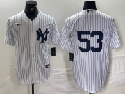 Wholesale Cheap Men's New York Yankees #53 Bobby Abreu White Cool Base Stitched Baseball Jersey