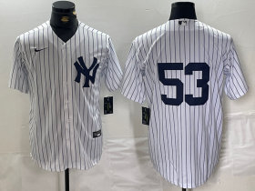 Wholesale Cheap Men\'s New York Yankees #53 Bobby Abreu White Cool Base Stitched Baseball Jersey