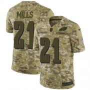 Wholesale Cheap Nike Eagles #21 Jalen Mills Camo Men's Stitched NFL Limited 2018 Salute To Service Jersey