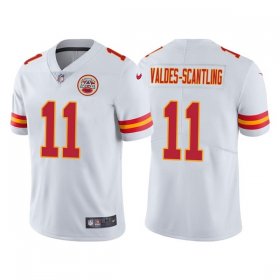 Wholesale Cheap Men\'s Kansas City Chiefs #11 Marquez Valdes-Scantling White Vapor Untouchable Limited Stitched Football Jersey