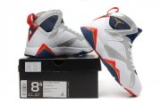 Wholesale Cheap Air Jordan 7 Retro Shoes white/blue-red-silver