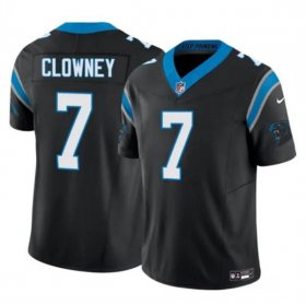 Cheap Men\'s Carolina Panthers #7 Jadeveon Clowney Black 2024 F.U.S.E. Vapor Limited Football Stitched Jersey