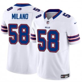 Men\'s Buffalo Bills #58 Matt Milano White 2024 F.U.S.E. Vapor Untouchable Limited Stitched Football Jersey