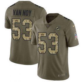 Wholesale Cheap Men\'s Miami Dolphins #53 Kyle Van Noy Aqua Green Team Color Stitched 100th Season Vapor Untouchable Limited Jersey