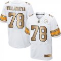 Wholesale Cheap Nike Steelers #78 Alejandro Villanueva White Men's Stitched NFL Elite Gold Jersey