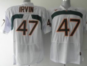 Wholesale Cheap Miami Hurricanes #47 Irvin White Jersey