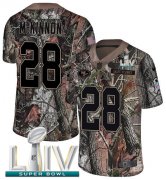 Wholesale Cheap Nike 49ers #28 Jerick McKinnon Camo Super Bowl LIV 2020 Men's Stitched NFL Limited Rush Realtree Jersey