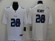 Wholesale Cheap Men's Tennessee Titans #22 Derrick Henry White 2020 Shadow Logo Vapor Untouchable Stitched NFL Nike Limited Jersey