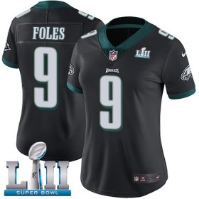 Wholesale Cheap Nike Eagles #9 Nick Foles Black Alternate Super Bowl LII Women\'s Stitched NFL Vapor Untouchable Limited Jersey