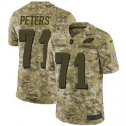 Wholesale Cheap Nike Eagles #71 Jason Peters Camo Youth Stitched NFL Limited 2018 Salute to Service Jersey