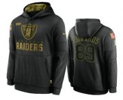 Wholesale Cheap Men's Las Vegas Raiders #89 Bryan Edwards Black 2020 Salute To Service Sideline Performance Pullover Hoodie