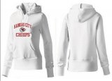 Wholesale Cheap Women's Kansas City Chiefs Heart & Soul Pullover Hoodie White