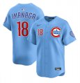 Cheap Men's Chicago Cubs #18 Shota Imanaga Blue 2024-25 2nd Alternate Limited Stitched Baseball Jersey