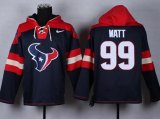 Wholesale Cheap Nike Texans #99 J.J. Watt Navy Blue Player Pullover Hoodie