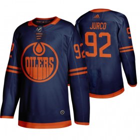 Wholesale Cheap Edmonton Oilers #92 Tomas Jurco Blue 2019-20 Third Alternate Jersey