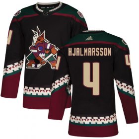 Wholesale Cheap Adidas Coyotes #4 Niklas Hjalmarsson Black Alternate Authentic Stitched NHL Jersey