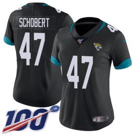 Wholesale Cheap Nike Jaguars #47 Joe Schobert Black Team Color Women\'s Stitched NFL 100th Season Vapor Untouchable Limited Jersey