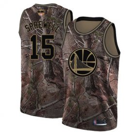 Wholesale Cheap Warriors #15 Latrell Sprewell Camo 2019 Finals Bound Basketball Swingman Realtree Collection Jersey