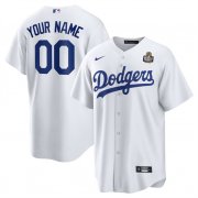 Cheap Men's Los Angeles Dodgers Active Player Custom White 2024 World Series Cool Base Stitched Baseball Jersey