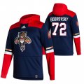 Wholesale Cheap Florida Panthers #72 Sergei Bobrovsky Adidas Reverse Retro Pullover Hoodie Navy