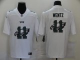 Wholesale Cheap Men's Philadelphia Eagles #11 Carson Wentz White 2020 Shadow Logo Vapor Untouchable Stitched NFL Nike Limited Jersey