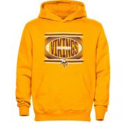 Wholesale Cheap Minnesota Vikings Meshed Fleece Hoodie Gold