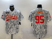 Cheap Men's Kansas City Chiefs #95 Chris Jones Arctic Camo 2024 Salute to Service Stitched Baseball Jersey