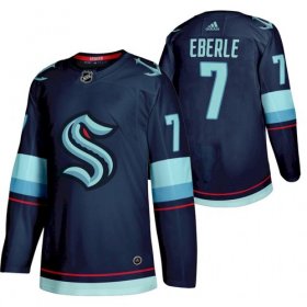 Wholesale Cheap Men\'s Seattle #7 Kraken Jordan Eberle 2022 Home Navy Jersey